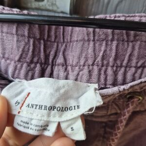 Anthropologie Comfy Cargo Pants Linen Knit Womens Size S Boho Outdoors Nature